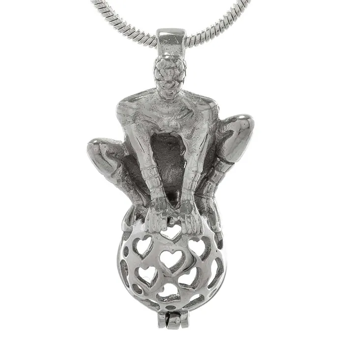 CPST032 Necklaces Cage Pendant 925 Sterling Silver Spiderman