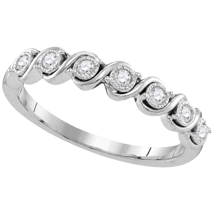 10kt White Gold Womens Round Diamond Band Ring 16 Cttw mayamila Rings