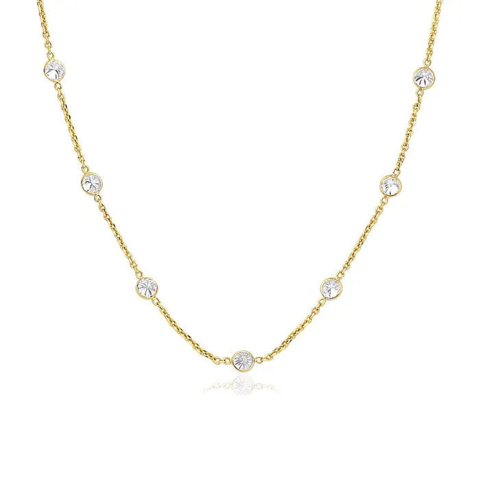 14k Yellow Gold CZ By the Yard Long Links MayaMila Earrings