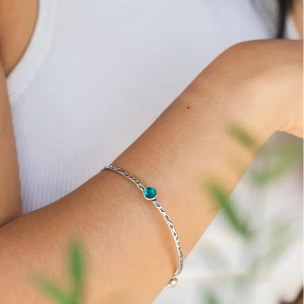 Bottled Up Designs Bracelets Rustic Bangle in Sterling Silver