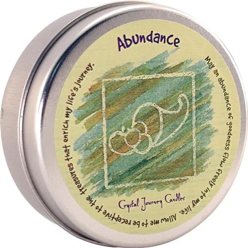 Crystal Journey Candles Earrings Abundance Candle in Travel Tin