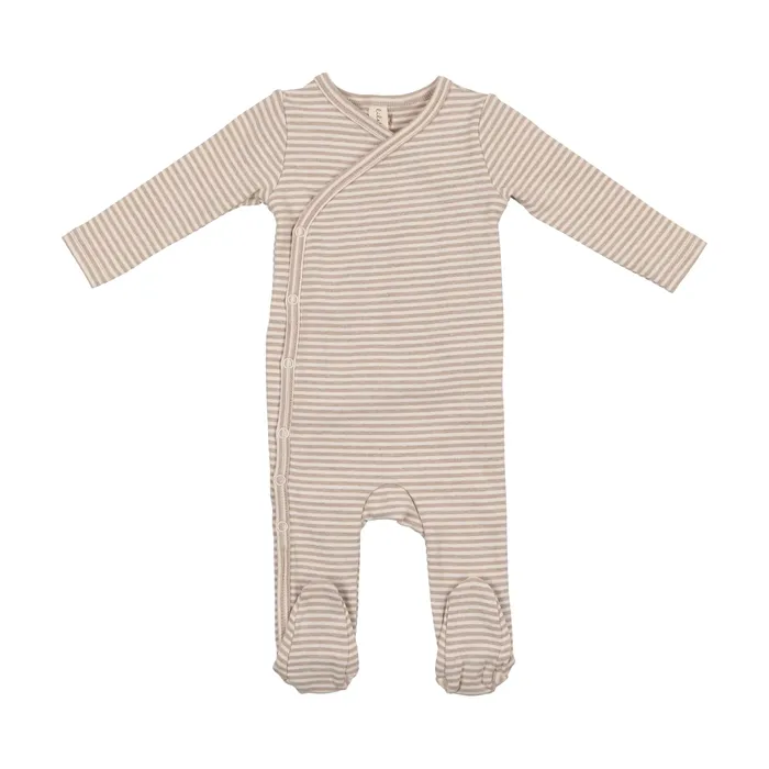 Earrings Lilette Heather Stripe Footie Heather Oatmeal Stripe Lilette