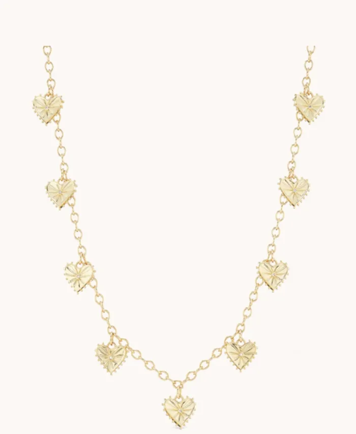 Marlo Laz Necklaces Multi Heart Necklace 15