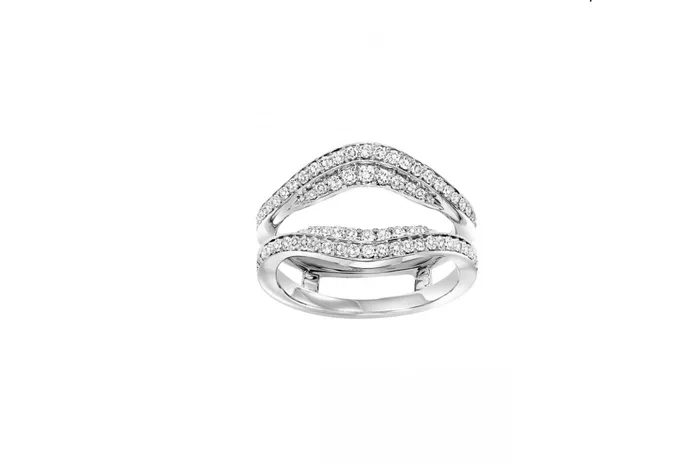 Rings GemsOne 14K WHITE GOLD ENHANCER WEDDING BAND WB6100IR4WC