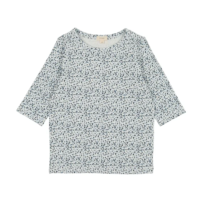 Rings Lil Legs Lil Legs Three Quarter Sleeve TShirt Blue Floral