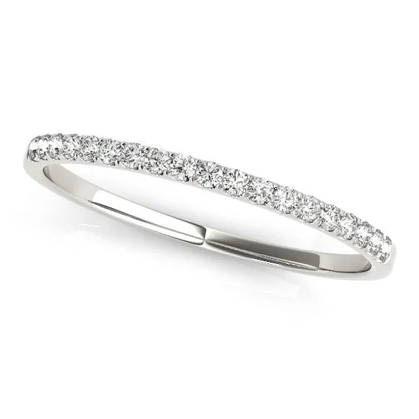 Rings MayaMila 14k White Gold Pave Set Style Round Diamond Wedding Ring 18 cttw