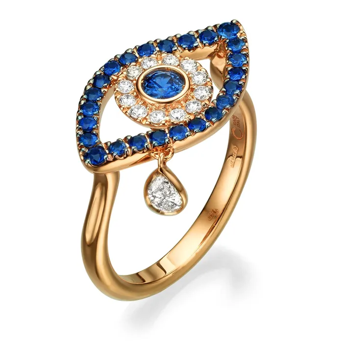 The Private Room Fine Jewelry Rings Evil Eye Diamond Drop Ring