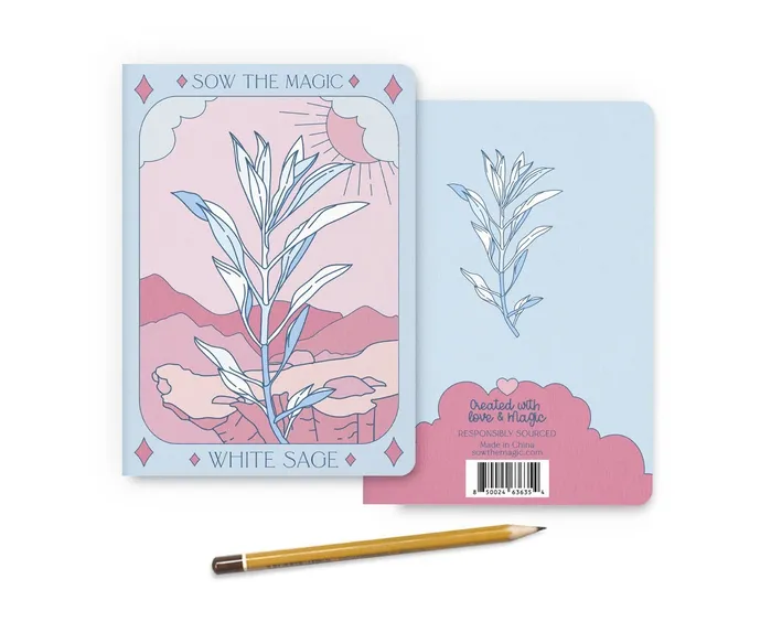 White Sage Tarot Card Journal Notebook Sow the Magic Earrings