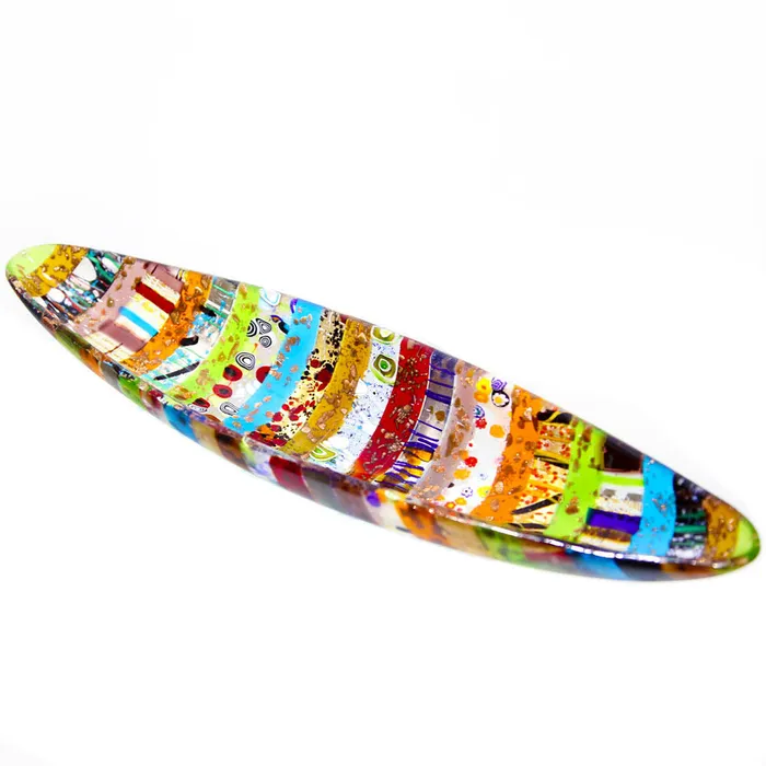 Alfier Maurizio Necklaces Damasco Canoe Murano Art Glass Plates and Bowls Murano Glass