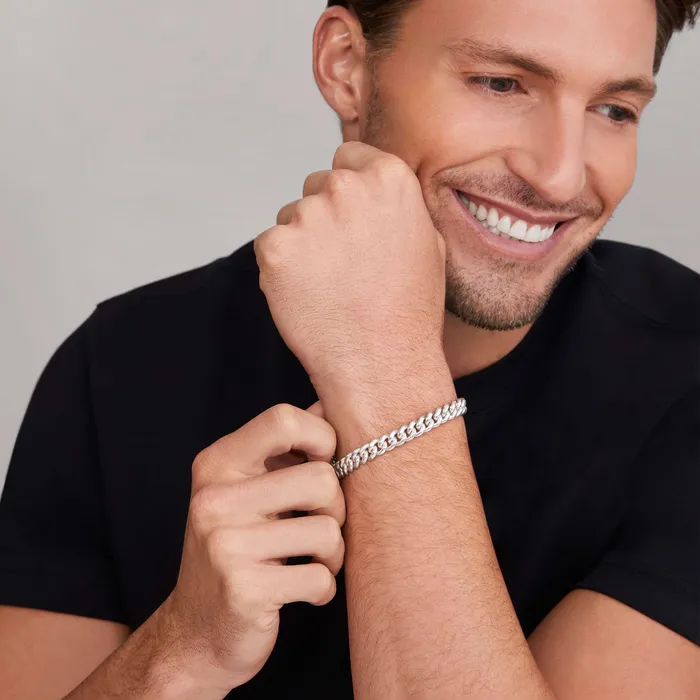 Anthem Silver Curb Chain Bracelet 8mm LAGOS Bracelets