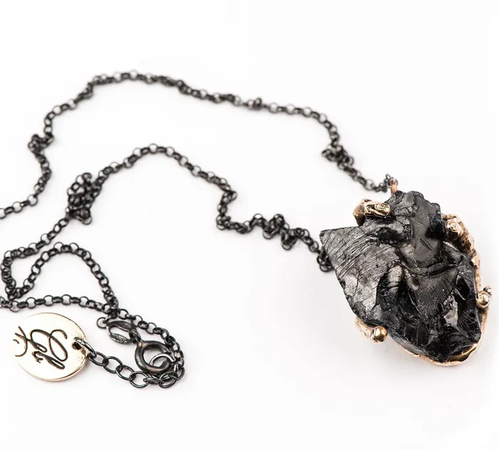 Giardinoblu Necklaces Silver Shungite Elite Shungite Pendant One of a kind