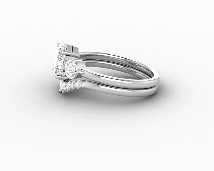 Rings Orion Three Stone 10 Ct Oval Cut Bridal Set Sapheena Jewelry