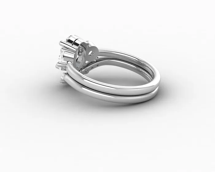 Rings Orion Three Stone 10 Ct Oval Cut Bridal Set Sapheena Jewelry