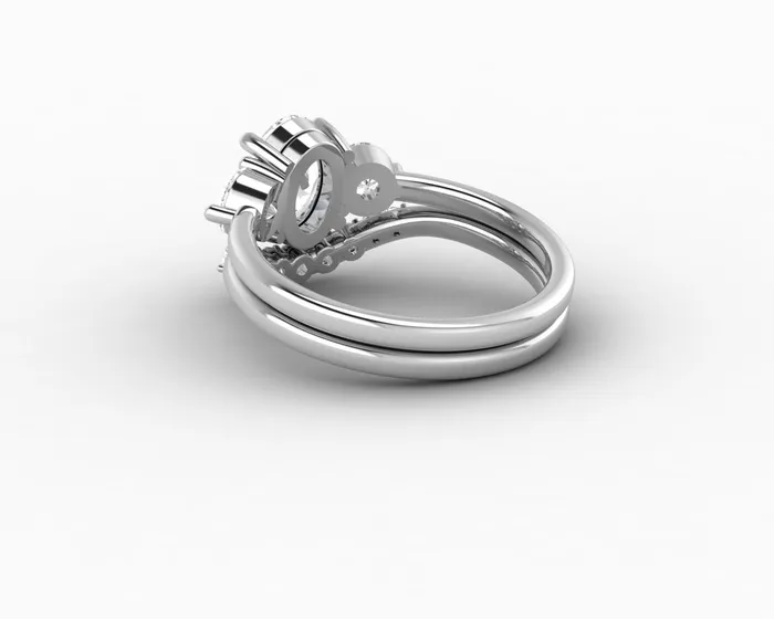 Rings Orion Three Stone 10 Ct Oval Cut Bridal Set Sapheena Jewelry