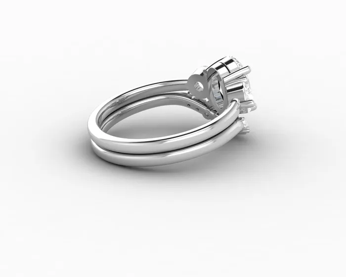 Rings Orion Three Stone 10 Ct Oval Cut Bridal Set Sapheena Jewelry