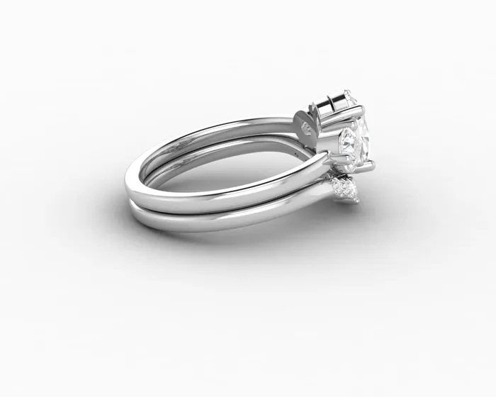 Rings Orion Three Stone 10 Ct Oval Cut Bridal Set Sapheena Jewelry