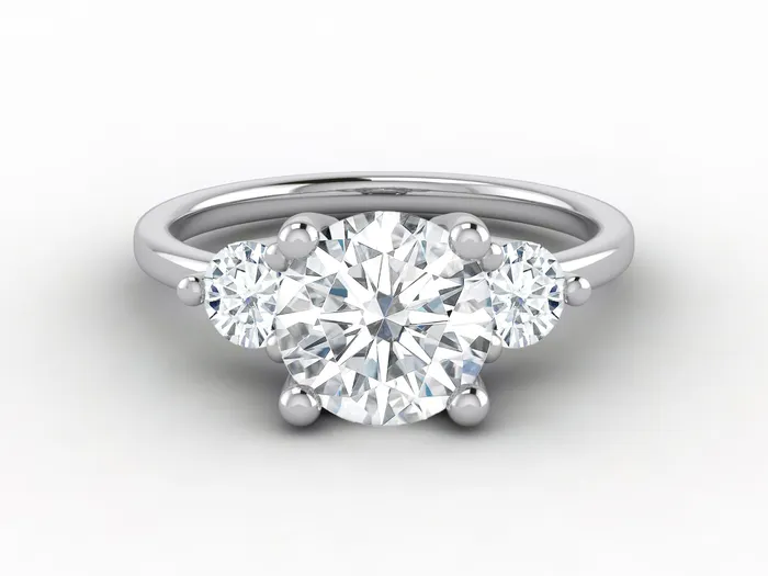 Sapheena Jewelry Rings Orion Three Stone 20 Ct Round Cut Engagement Ring