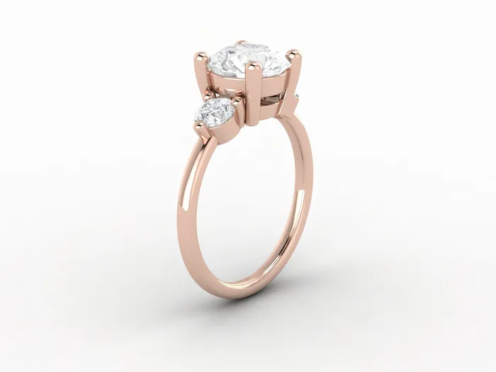 Sapheena Jewelry Rings Orion Three Stone 20 Ct Round Cut Engagement Ring