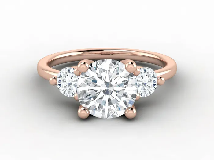 Sapheena Jewelry Rings Orion Three Stone 20 Ct Round Cut Engagement Ring