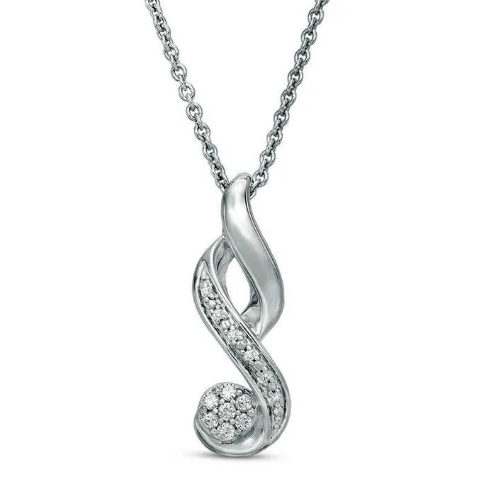 007 CT TW Composite Natural Diamond Flame Pendant in Sterling Silver Goldia Necklaces 007 CT TW Composite Natural Diamond Flame Pendant in Sterling Silver Goldia Necklaces