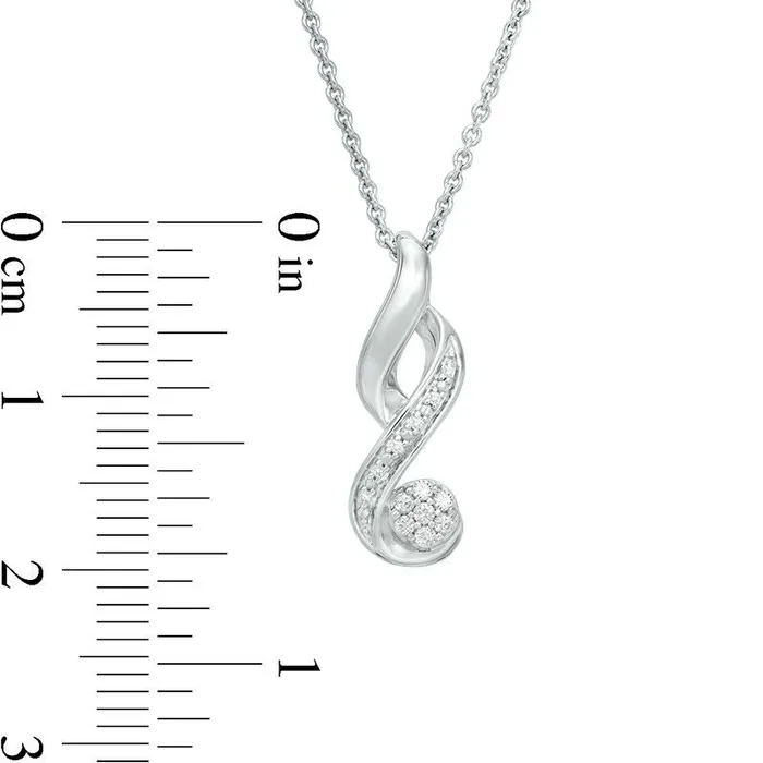 007 CT TW Composite Natural Diamond Flame Pendant in Sterling Silver Goldia Necklaces