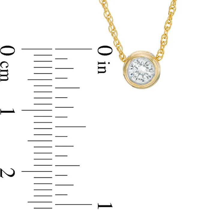 01 CT Natural Clarity Enhanced Solitaire Pendant in 10K Yellow Gold Goldia Necklaces 01 CT Natural Clarity Enhanced Solitaire Pendant in 10K Yellow Gold Goldia Necklaces