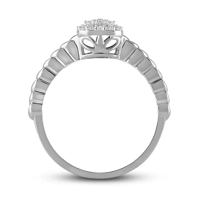 017 CT TW Composite CushionShaped Natural Diamond Frame Promise Ring in Solid 10K White Gold Goldia Rings 017 CT TW Composite CushionShaped Natural Diamond Frame Promise Ring in Solid 10K White Gold Goldia Rings