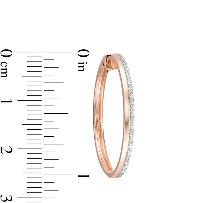 025 CT TW Diamond Double Row Hoop Earrings in 10K Rose Gold Goldia Earrings 025 CT TW Diamond Double Row Hoop Earrings in 10K Rose Gold Goldia Earrings
