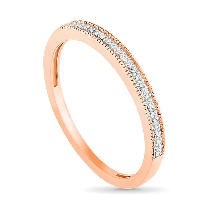 033 CT TW PrincessCut Natural Diamond Frame Antique VintageStyle Bridal Engagement Ring Set in Solid 10K Rose Gold Goldia Rings 033 CT TW PrincessCut Natural Diamond Frame Antique VintageStyle Bridal Engagement Ring Set in Solid 10K Rose Gold Goldia Rings