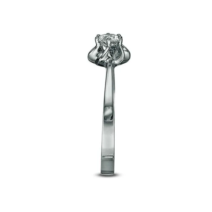 050 CT Natural Clarity Enhanced Diamond Solitaire Flower Engagement Ring in Solid 14K White Gold Goldia Rings 050 CT Natural Clarity Enhanced Diamond Solitaire Flower Engagement Ring in Solid 14K White Gold Goldia Rings