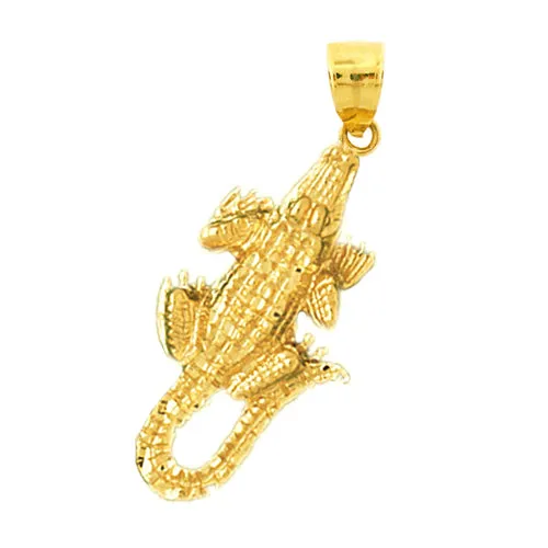14K Gold 30MM Alligator Pendant Goldia PreStyled Sets