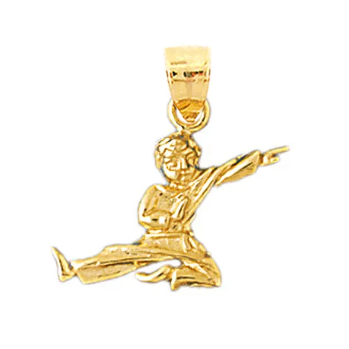 14K Gold Karate Kid Charm Goldia Charm Necklaces