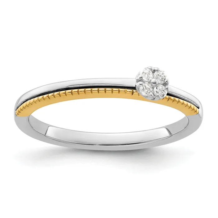 14K TwoTone Lab Grown VSSI G Diamond Two Promises Comp PromiseBand Ring Ring Goldia Rings 14K TwoTone Lab Grown VSSI G Diamond Two Promises Comp PromiseBand Ring Ring Goldia Rings
