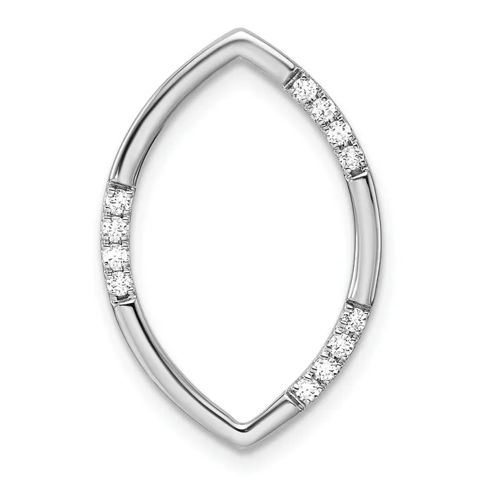 14k White Gold 18 Ct Lab Grown Diamond VSSI G Oval Chain Slide Pendant Goldia Necklaces 14k White Gold 18 Ct Lab Grown Diamond VSSI G Oval Chain Slide Pendant Goldia Necklaces