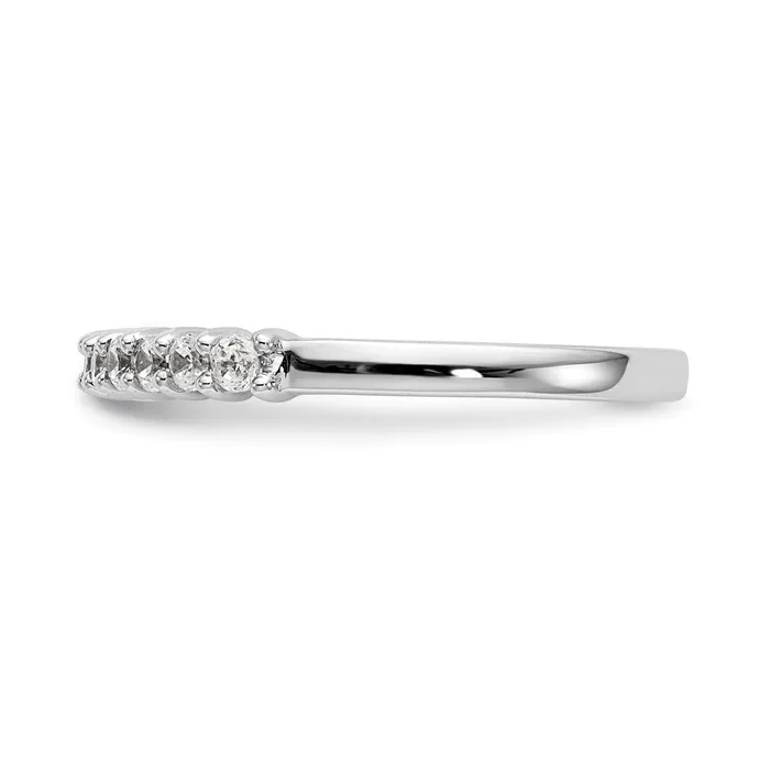 14k White Gold 11Stone Shared Prong 13 carat Complete Round Diamond Band Goldia Rings