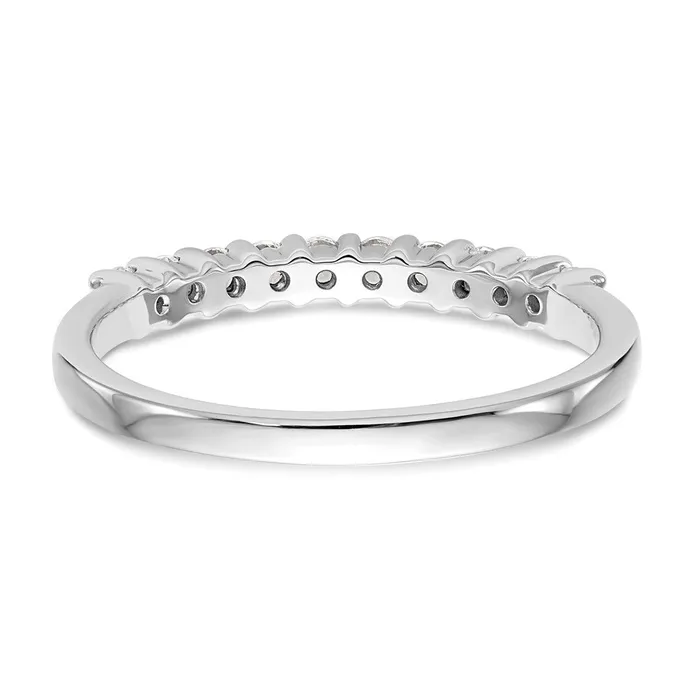 14k White Gold 11Stone Shared Prong 13 carat Complete Round Diamond Band Goldia Rings