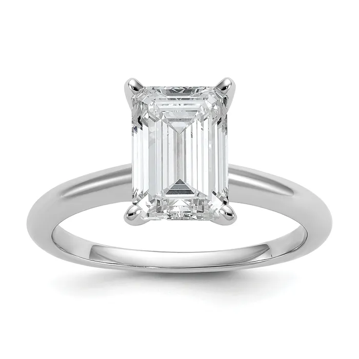 14k White Gold 2 12 Ct Certified Lab Grown Diamond VSSI G Emerald Solitare Engagement Ring Goldia Rings 14k White Gold 2 12 Ct Certified Lab Grown Diamond VSSI G Emerald Solitare Engagement Ring Goldia Rings