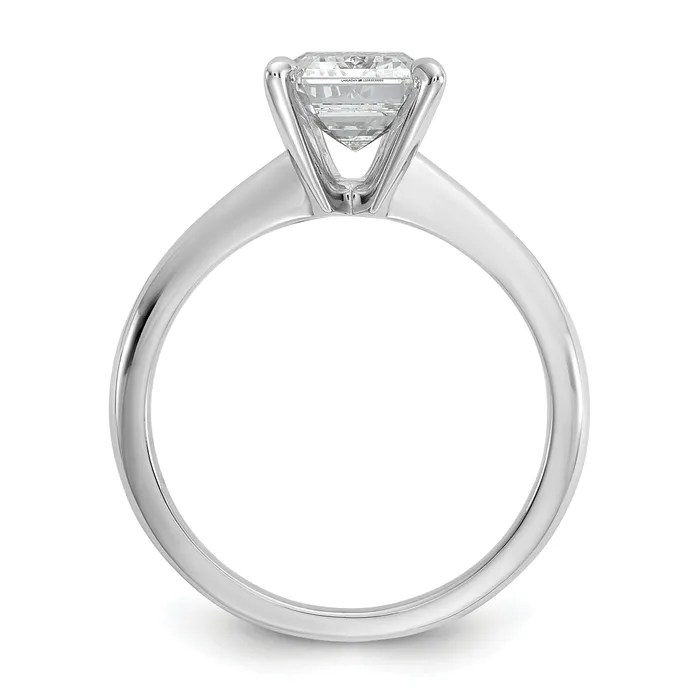 14k White Gold 2 12 Ct Certified Lab Grown Diamond VSSI G Emerald Solitare Engagement Ring Goldia Rings