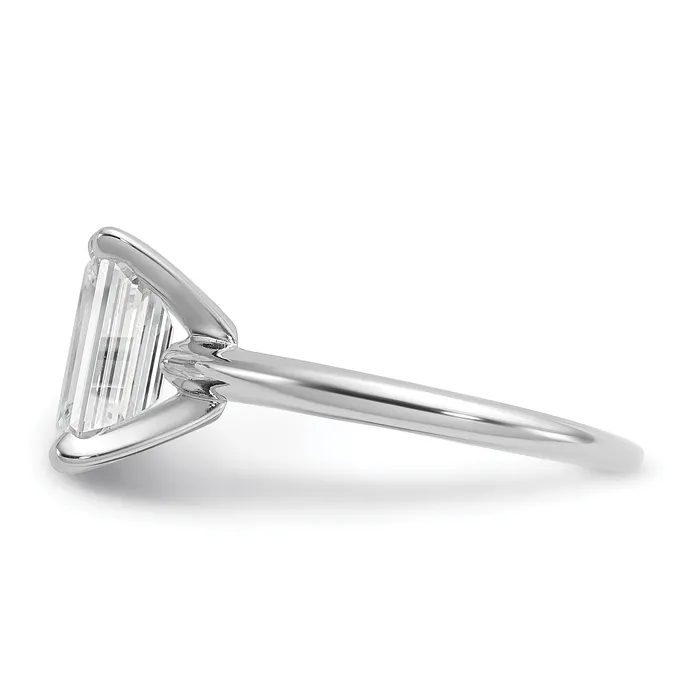 14k White Gold 2 12 Ct Certified Lab Grown Diamond VSSI G Emerald Solitare Engagement Ring Goldia Rings