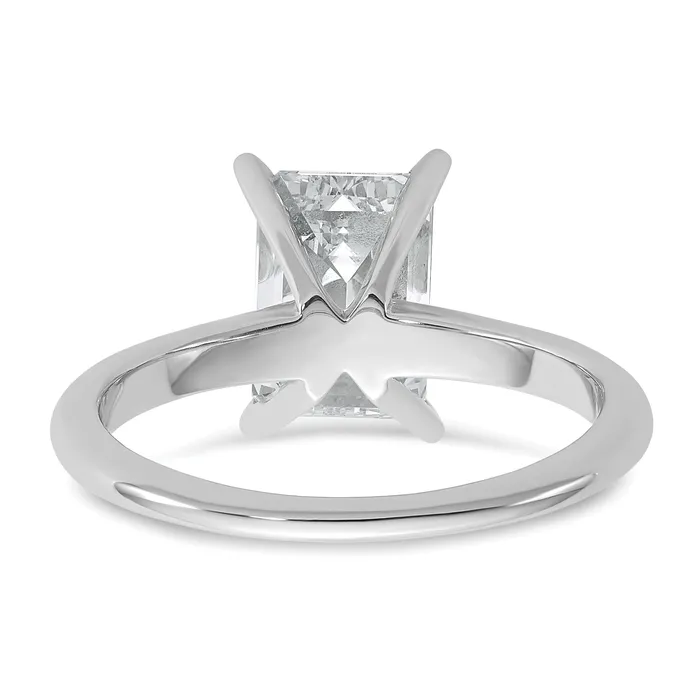 14k White Gold 2 12 Ct Certified Lab Grown Diamond VSSI G Emerald Solitare Engagement Ring Goldia Rings