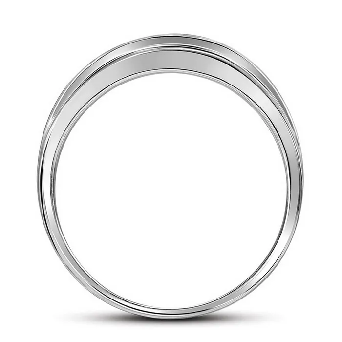 14k White Gold Princess Diamond Single Row Wedding Band Ring 12 Cttw gndatlanta Rings