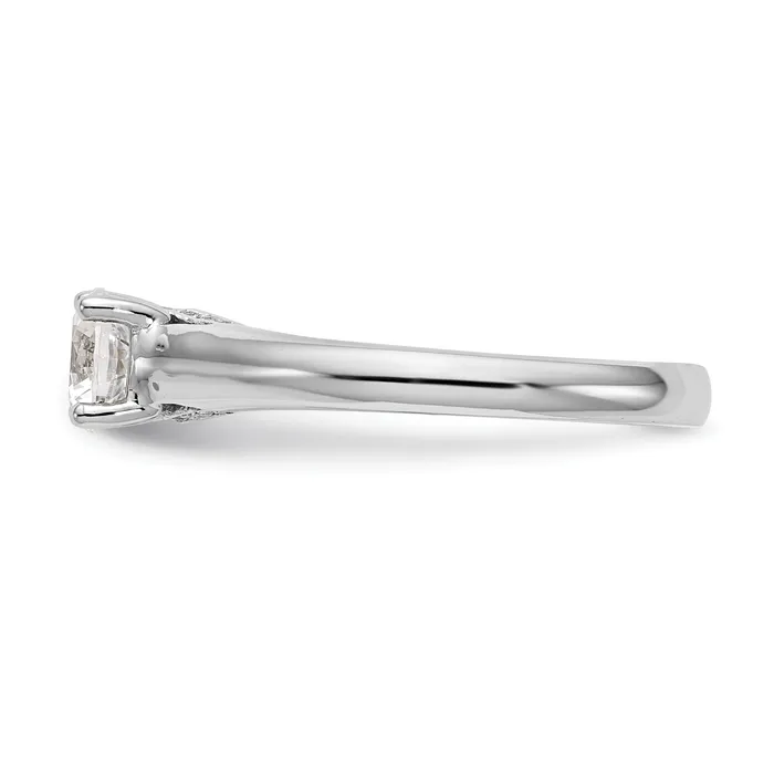14k White Gold Round Simulated Diamond Engagement Ring Goldiacom Rings 14k White Gold Round Simulated Diamond Engagement Ring Goldiacom Rings