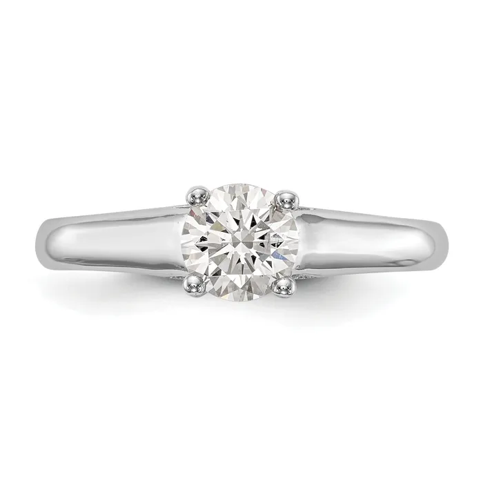 14k White Gold Round Simulated Diamond Engagement Ring Goldiacom Rings 14k White Gold Round Simulated Diamond Engagement Ring Goldiacom Rings