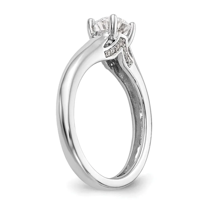 14k White Gold Round Simulated Diamond Engagement Ring Goldiacom Rings 14k White Gold Round Simulated Diamond Engagement Ring Goldiacom Rings