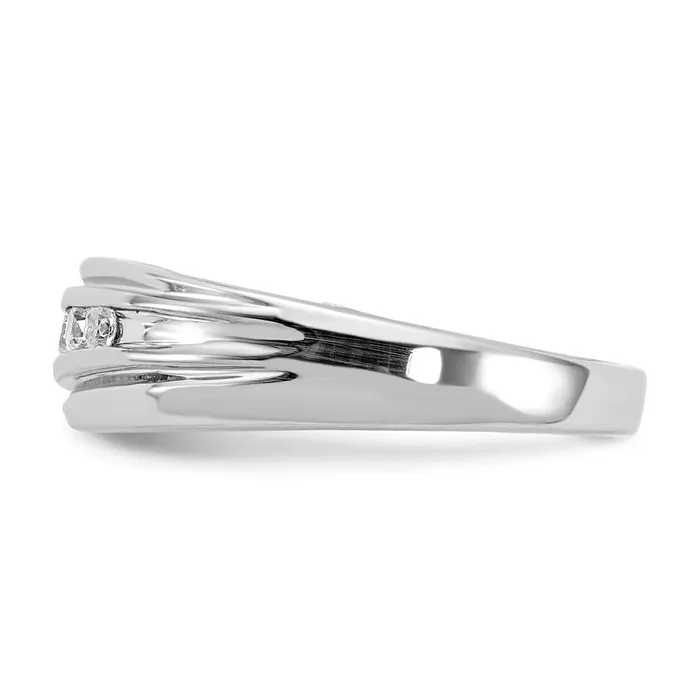 14k White Yellow Gold Real Diamond Mens Ring Goldia Rings