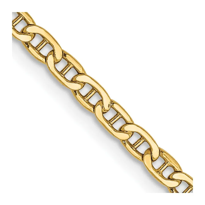 14K Yellow Gold 16 inch 24mm SemiSolid Anchor with Spring Ring Clasp Chain Necklace MDS Necklaces 14K Yellow Gold 16 inch 24mm SemiSolid Anchor with Spring Ring Clasp Chain Necklace MDS Necklaces