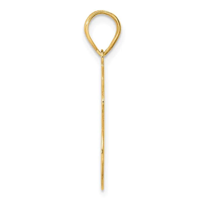 14k Yellow Gold Brushed Border Script Number 86 Pendant Goldia PreStyled Sets
