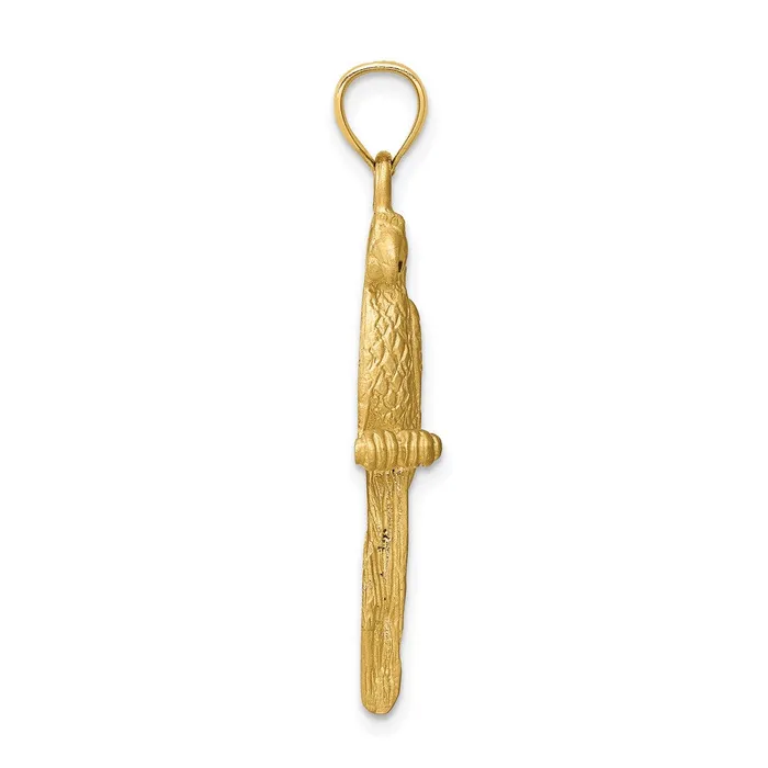 14k Yellow Gold DC Brushed Parrot Pendant Goldia PreStyled Sets