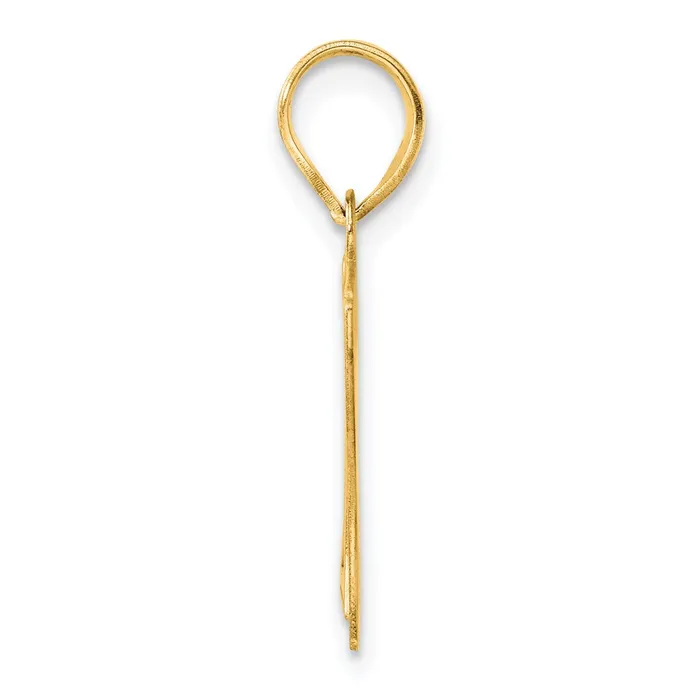 14k Yellow Gold Polished Etched Number 17 Pendant Goldia PreStyled Sets