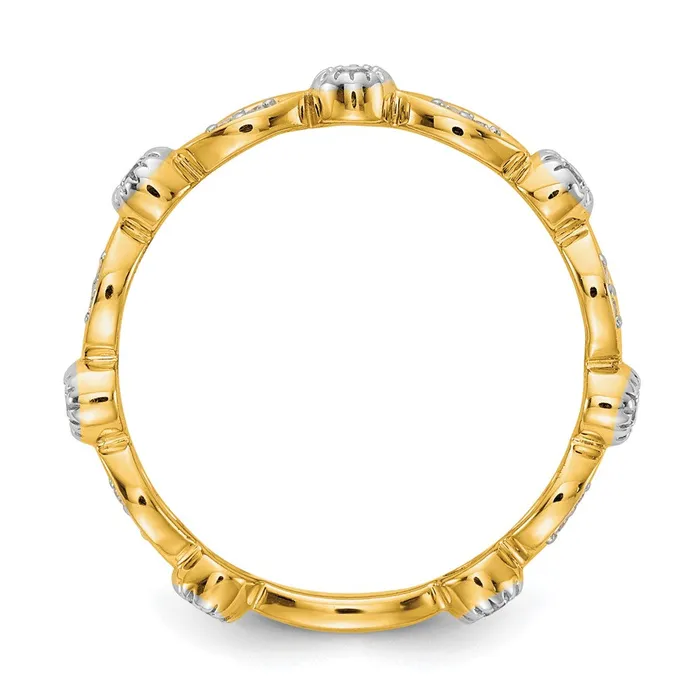 14K Yellow Gold Real Diamond Fancy Band Goldiacom Rings